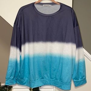Blue Ombré Crewneck
